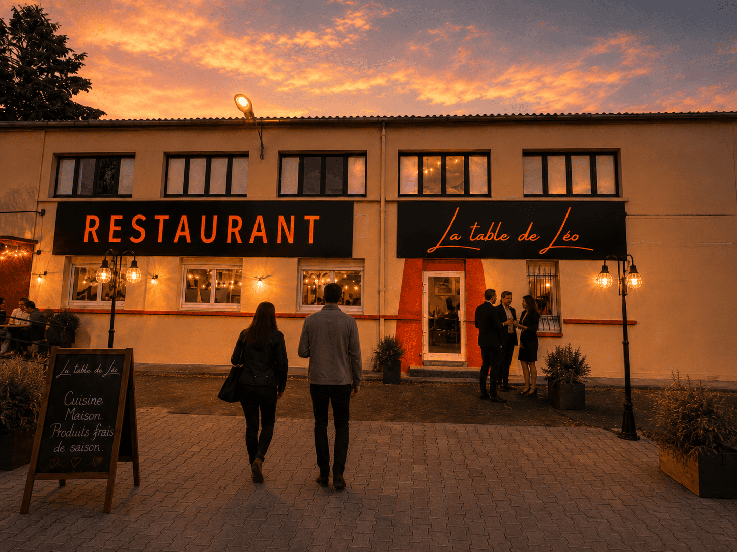 Restaurant façade La table de Léo